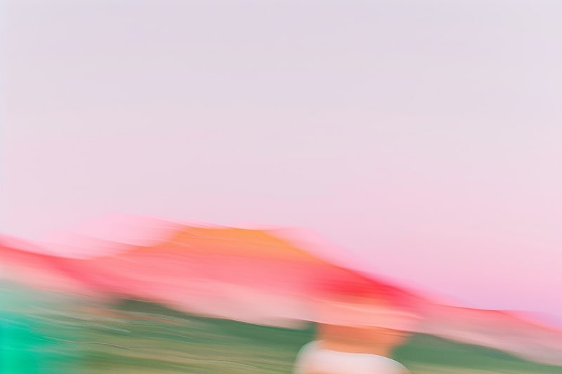 Abstract coral and green motion used as a local demonstration image